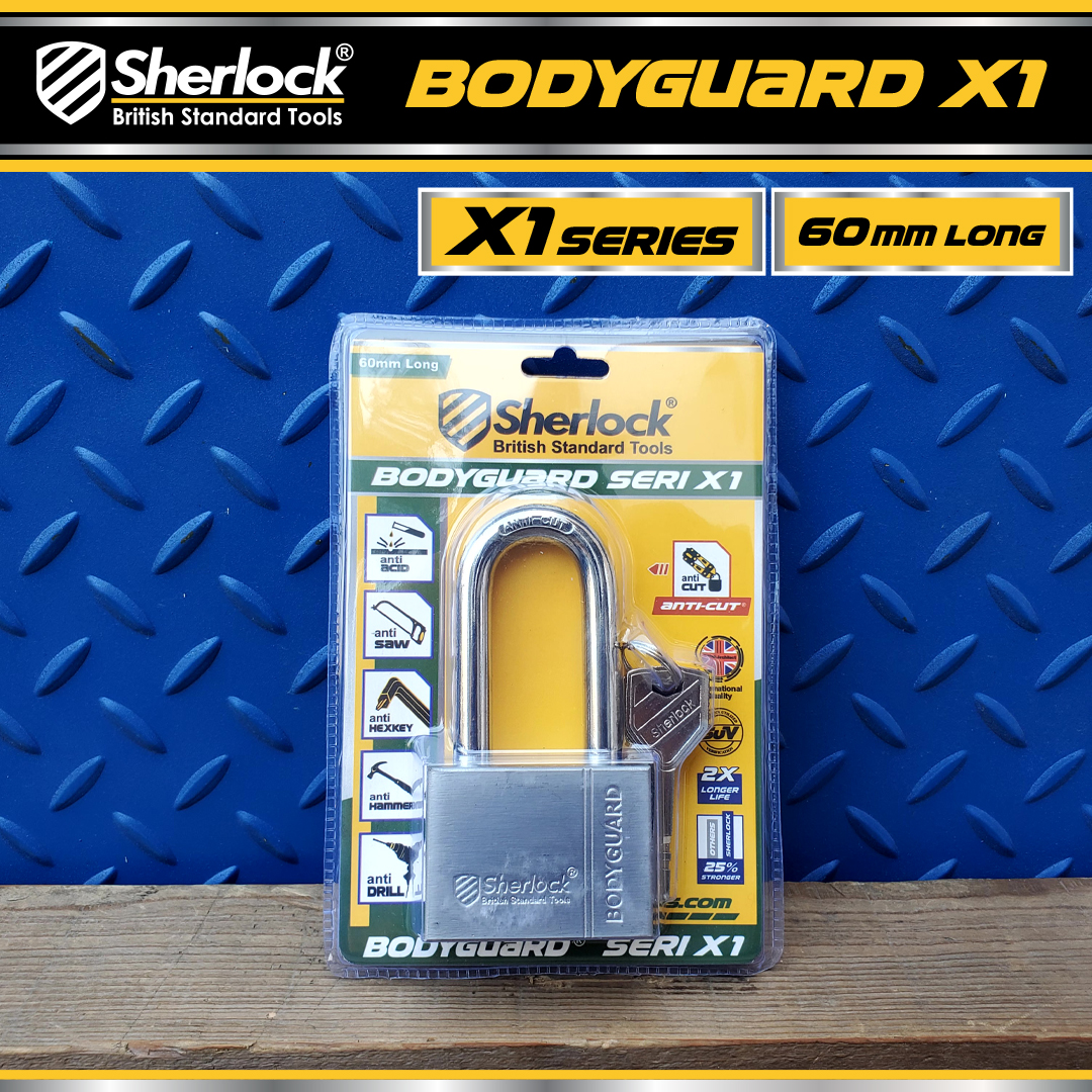 Sherlock Gembok Bodyguard X1 - 60mm (Panjang)