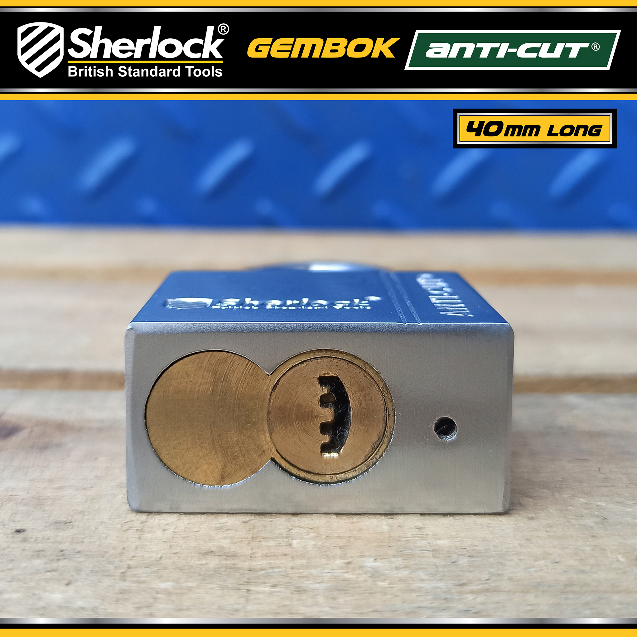 Sherlock Gembok ANTICUT 40mm (panjang) - NEW (08/24)