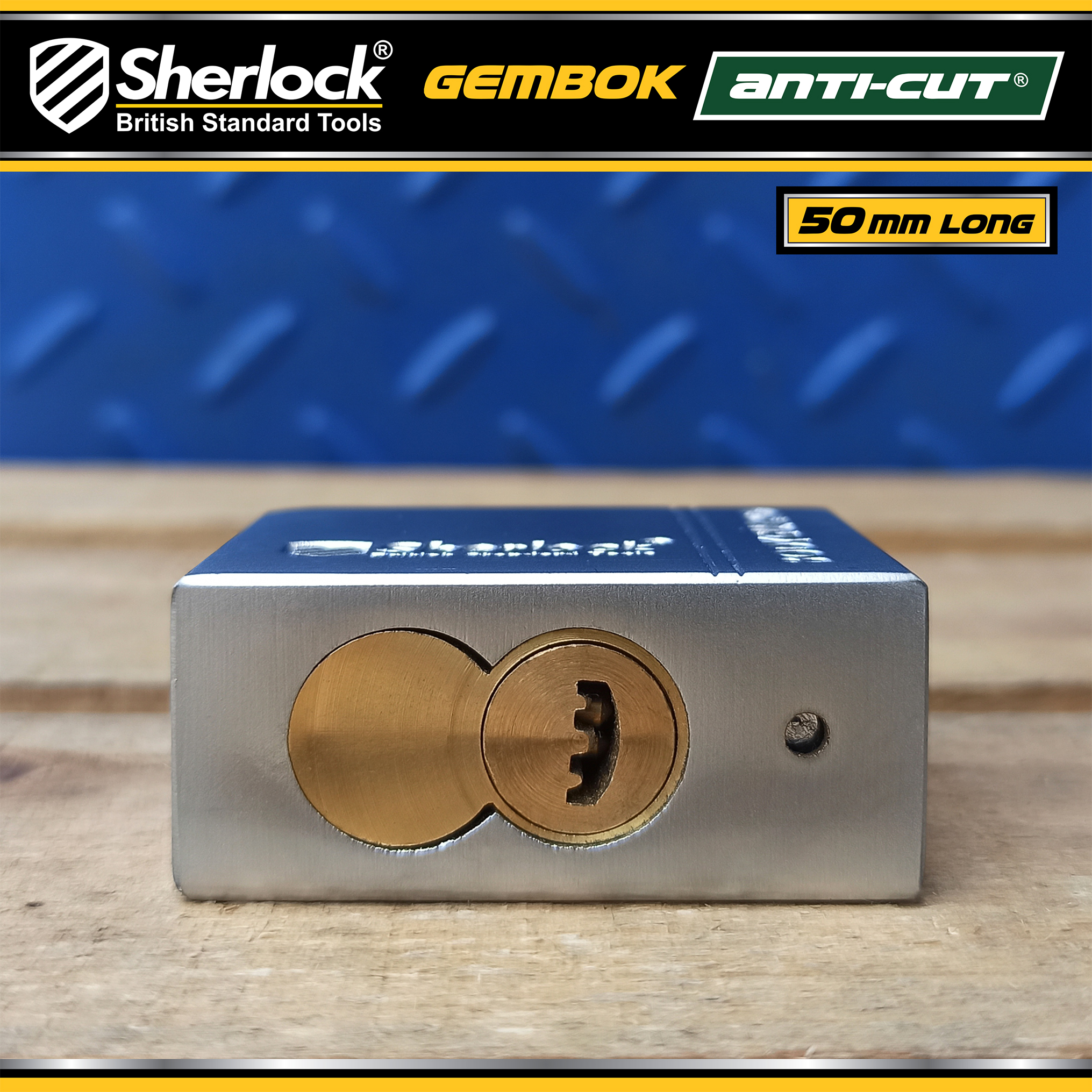 Sherlock Gembok ANTICUT 50mm (panjang) - NEW (08/24)