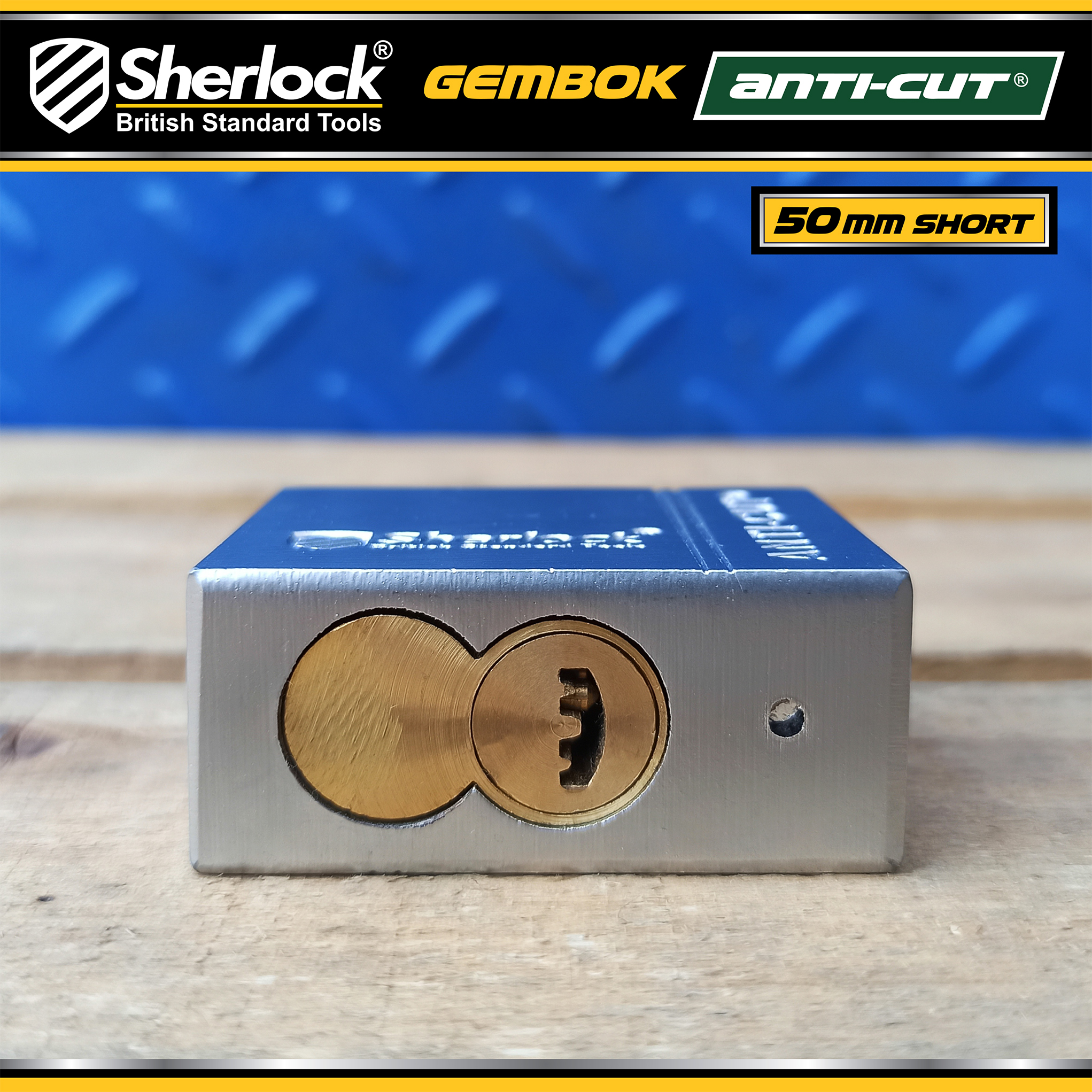 Sherlock Gembok ANTICUT 50mm (pendek) - NEW (06/23)