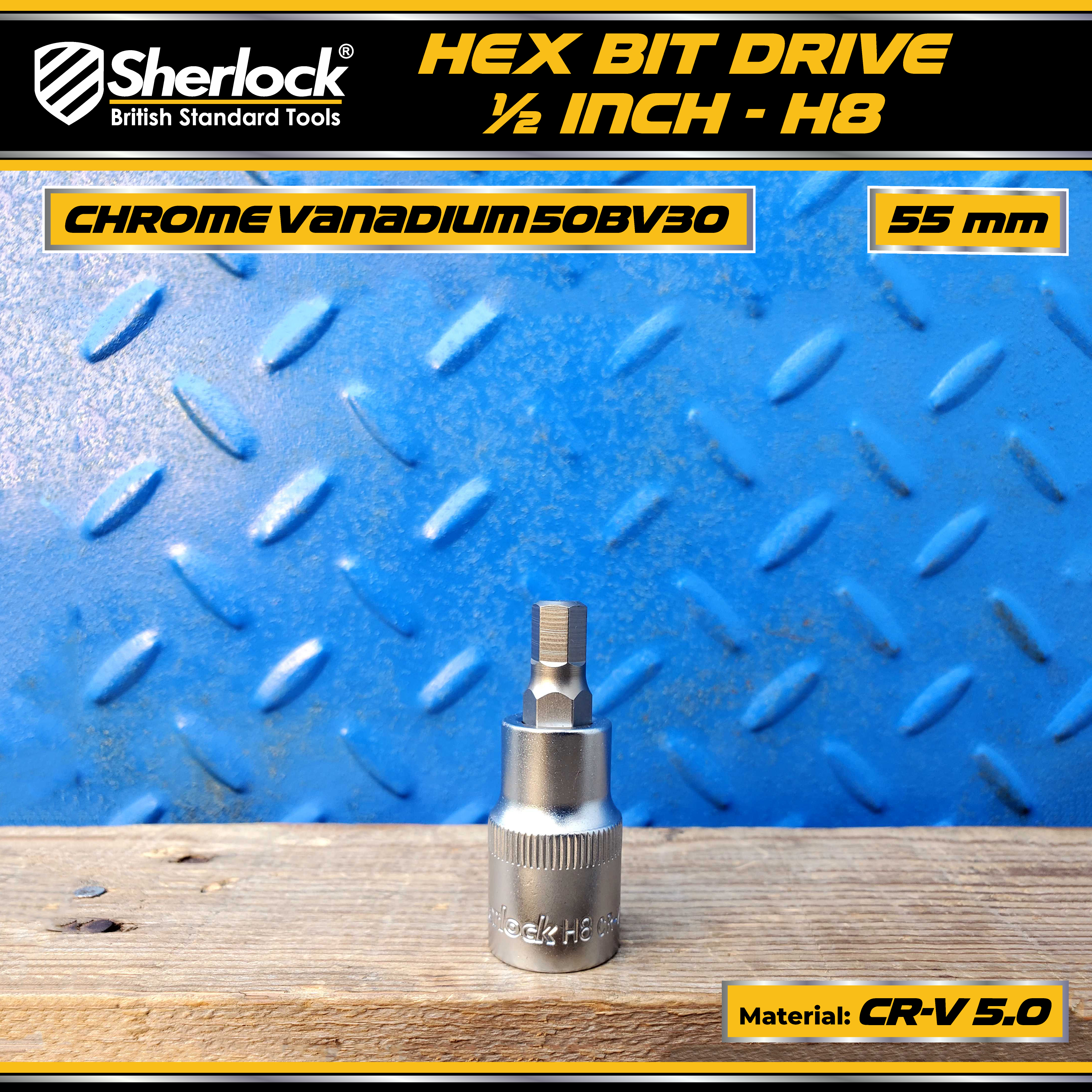Sherlock Hex Bit Drive 1/2" - H8 (55mm)