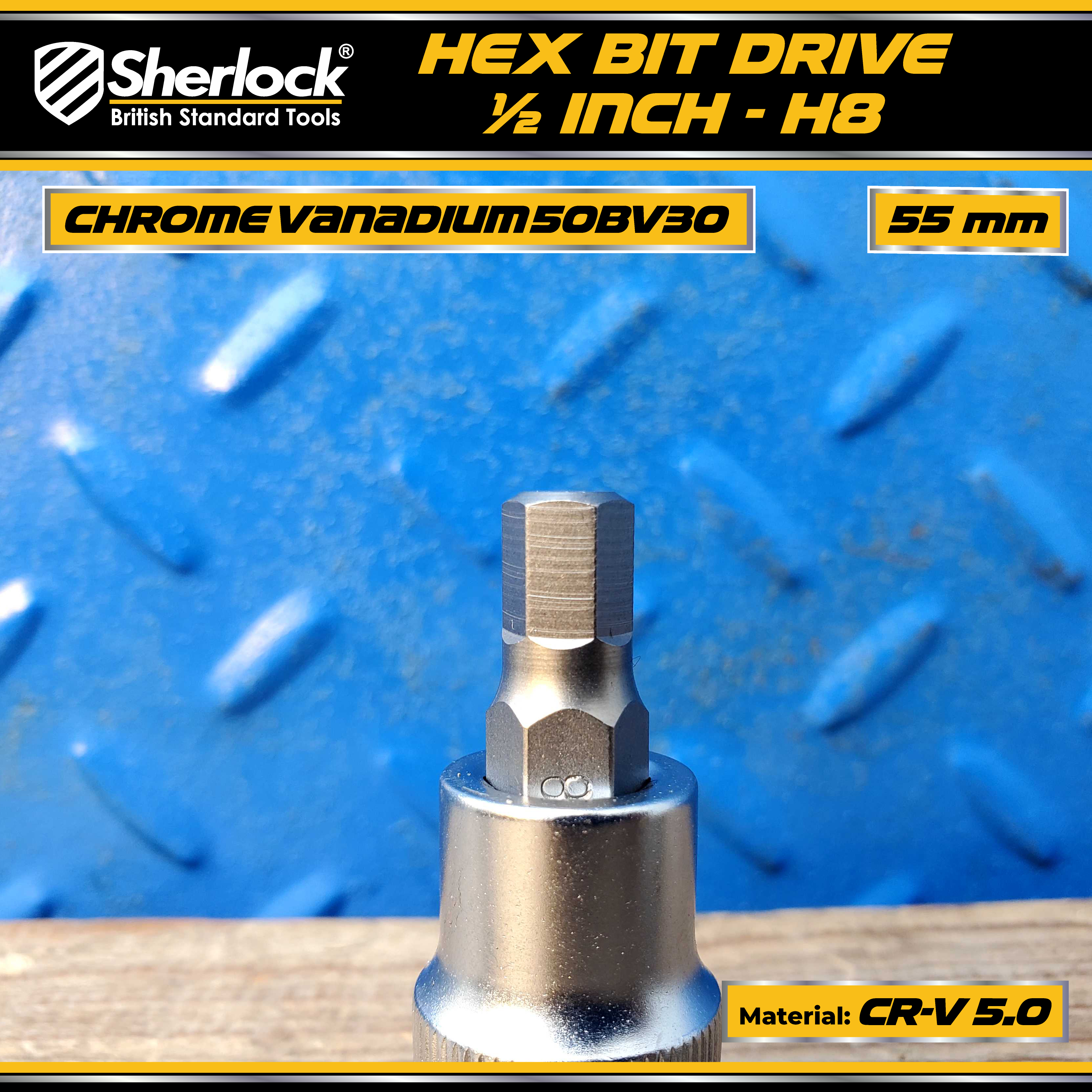 Sherlock Hex Bit Drive 1/2" - H8 (55mm)