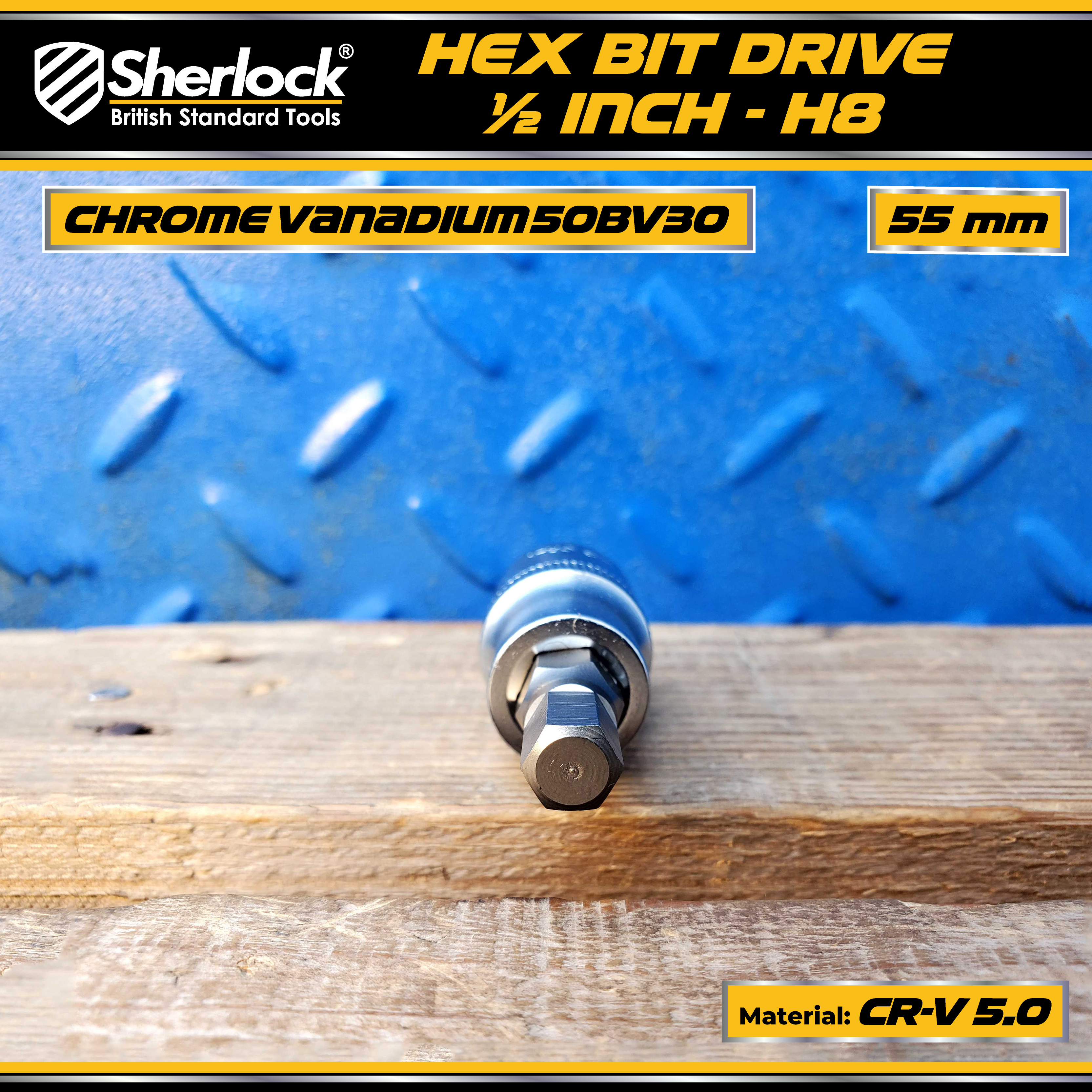 Sherlock Hex Bit Drive 1/2" - H8 (55mm)