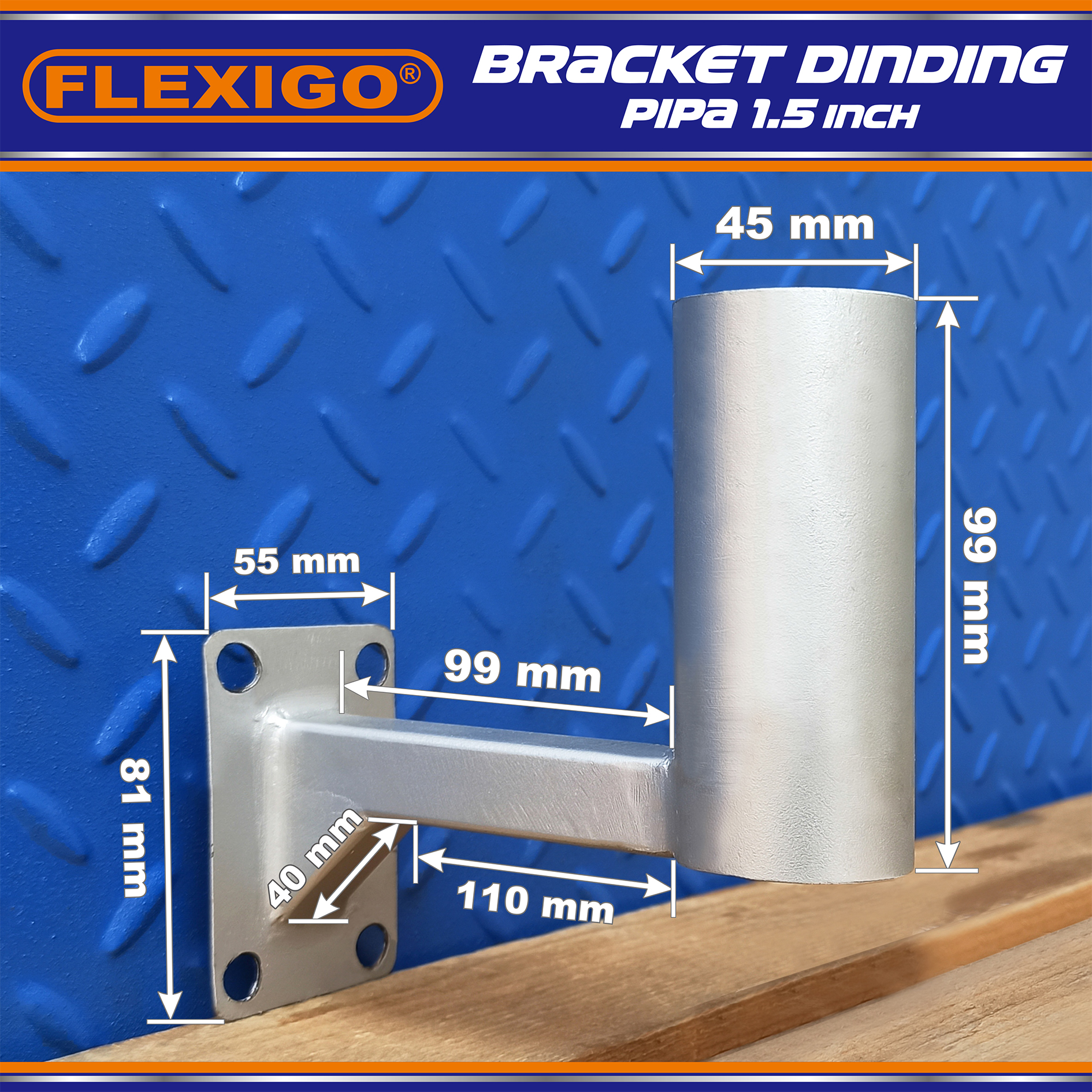 Bracket Dinding Mirror - 4.5 cm