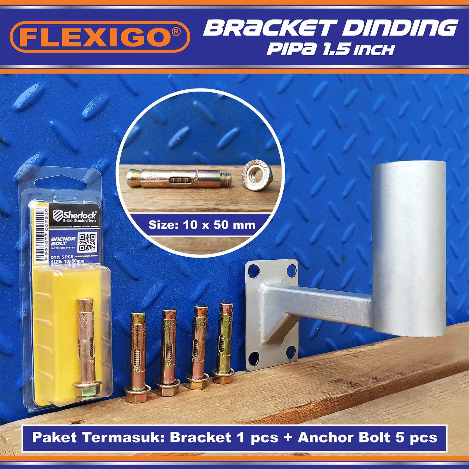 Bracket Dinding Mirror - 4.5 cm