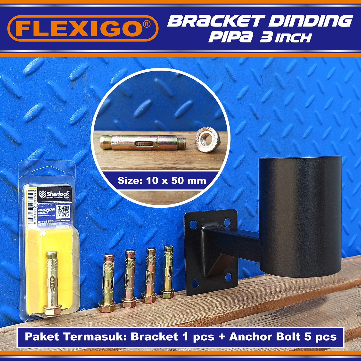 Bracket Dinding Mirror - 7.5 cm