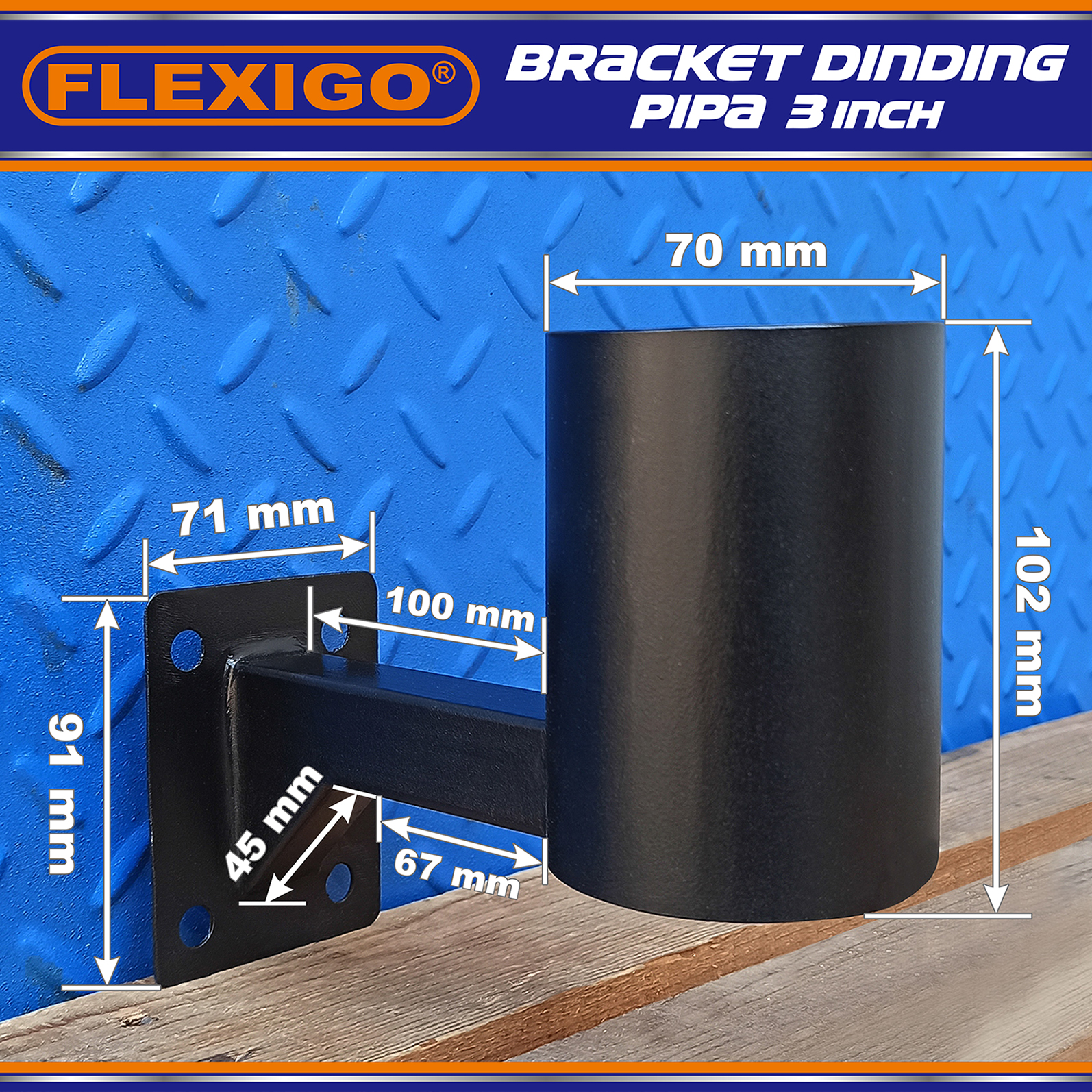 Bracket Dinding Mirror - 7.5 cm