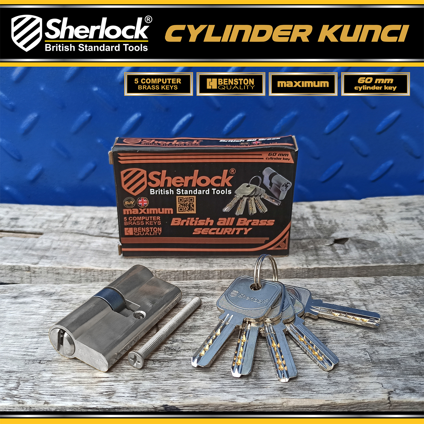 Benston Cylinder Kunci (Computer) - SILVER