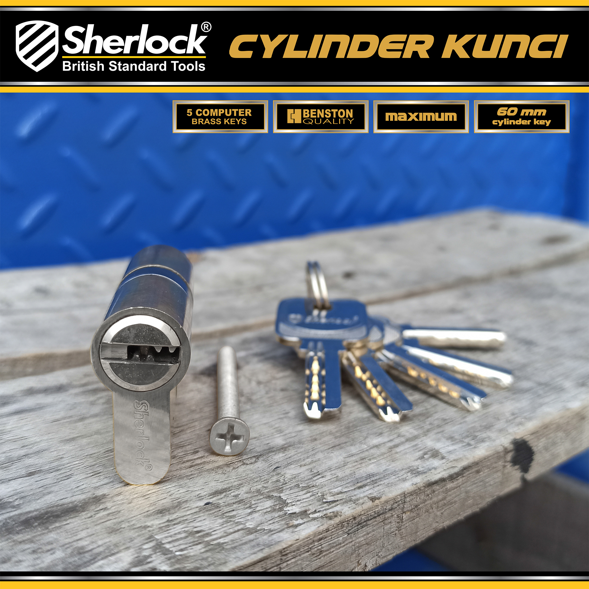 Benston Cylinder Kunci (Computer) - SILVER