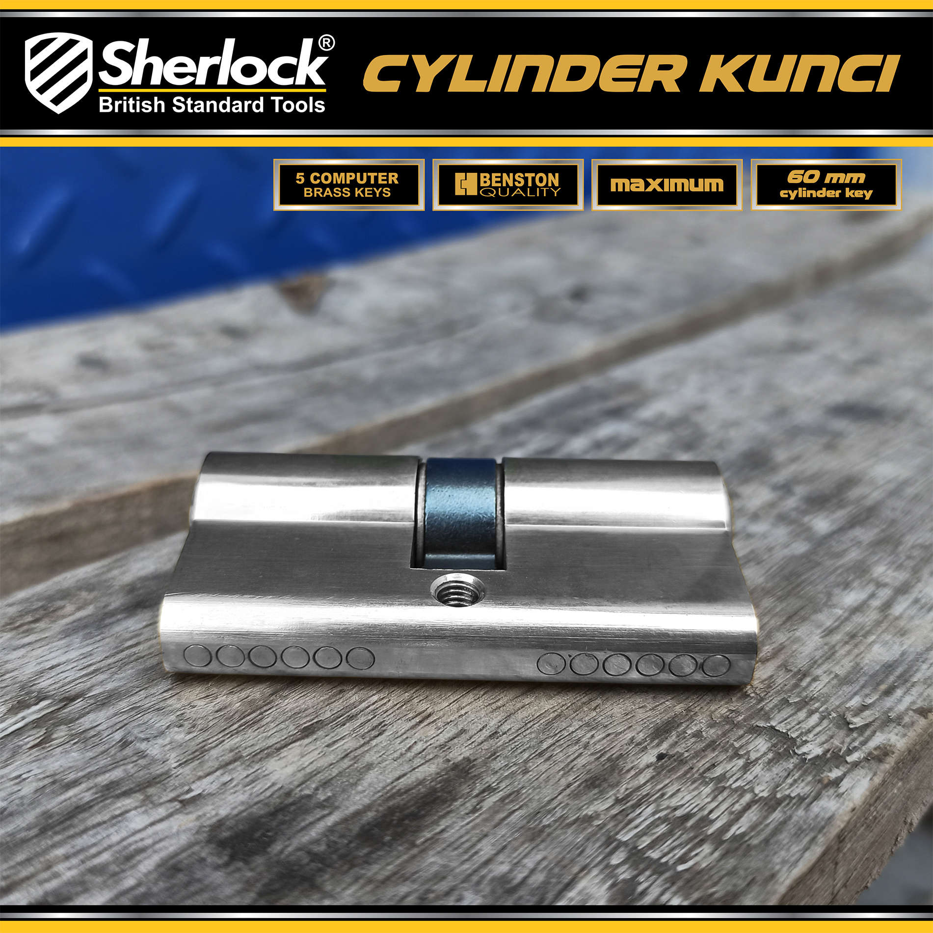 Benston Cylinder Kunci (Computer) - SILVER