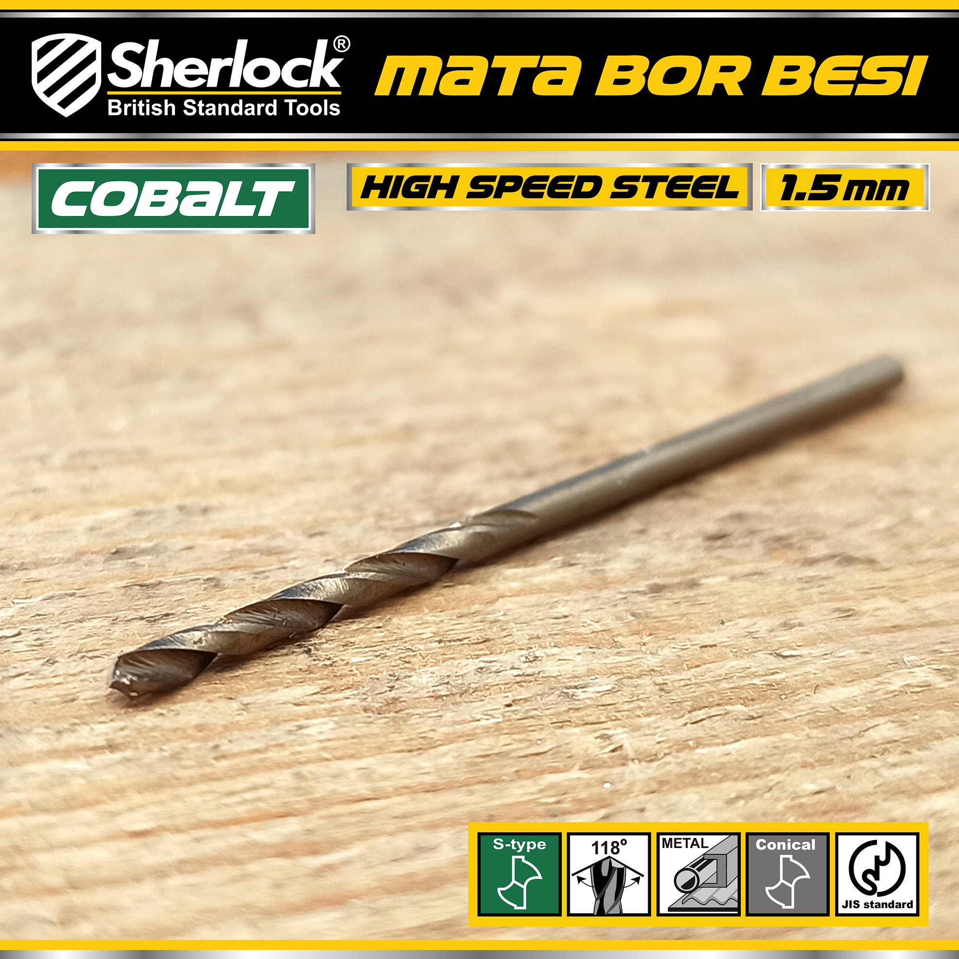Benston Mata Bor JIS 1.5mm (KTK:10pcs)