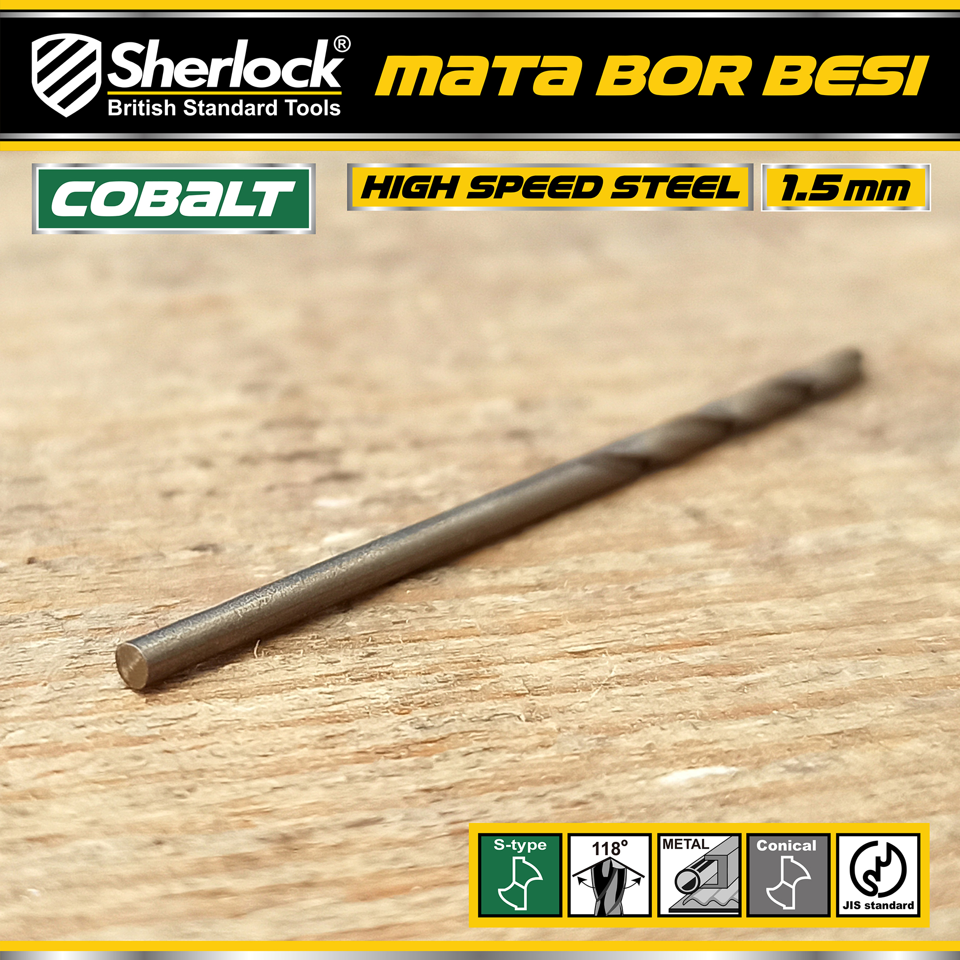 Benston Mata Bor JIS 1.5mm (KTK:10pcs)