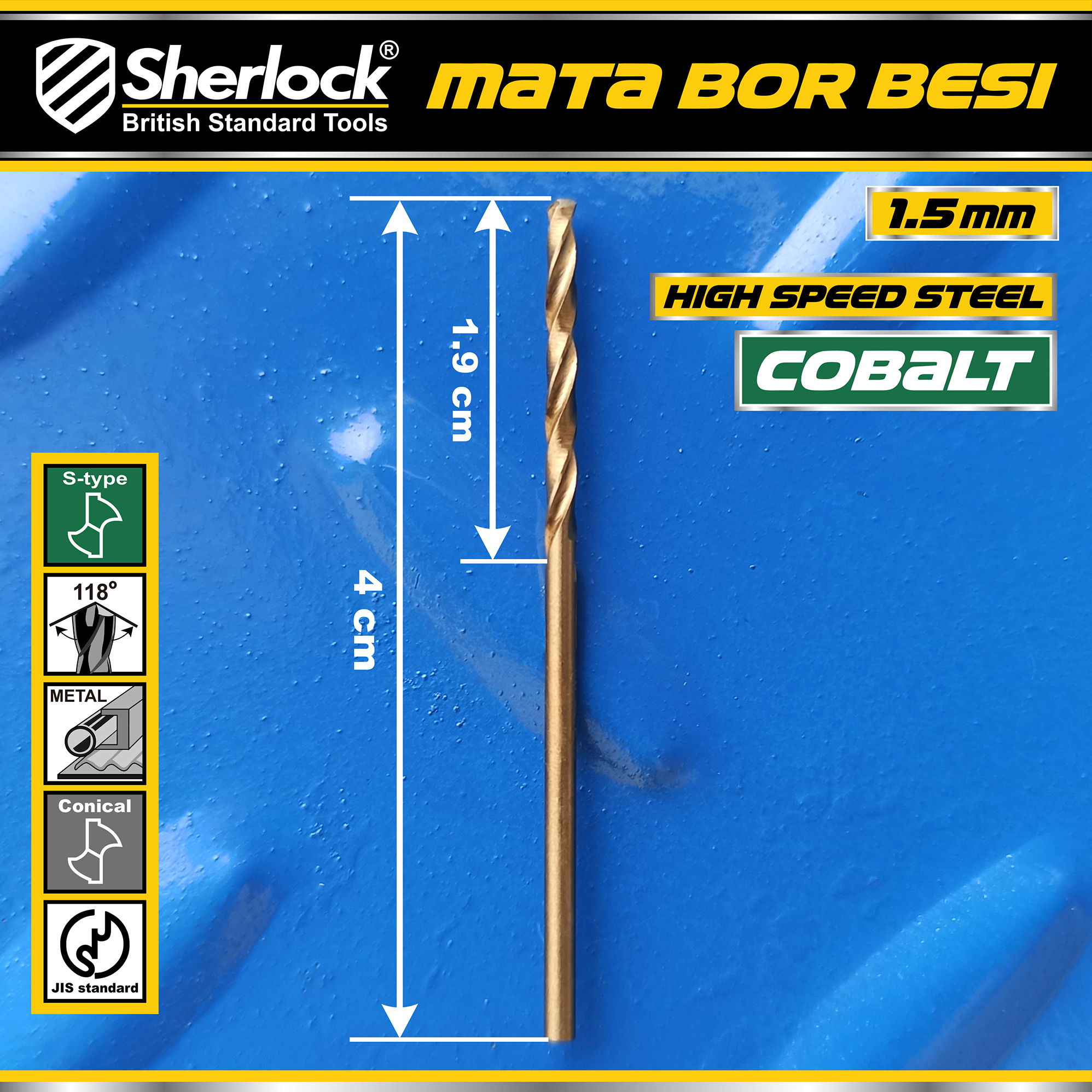 Benston Mata Bor JIS 1.5mm (PCS)
