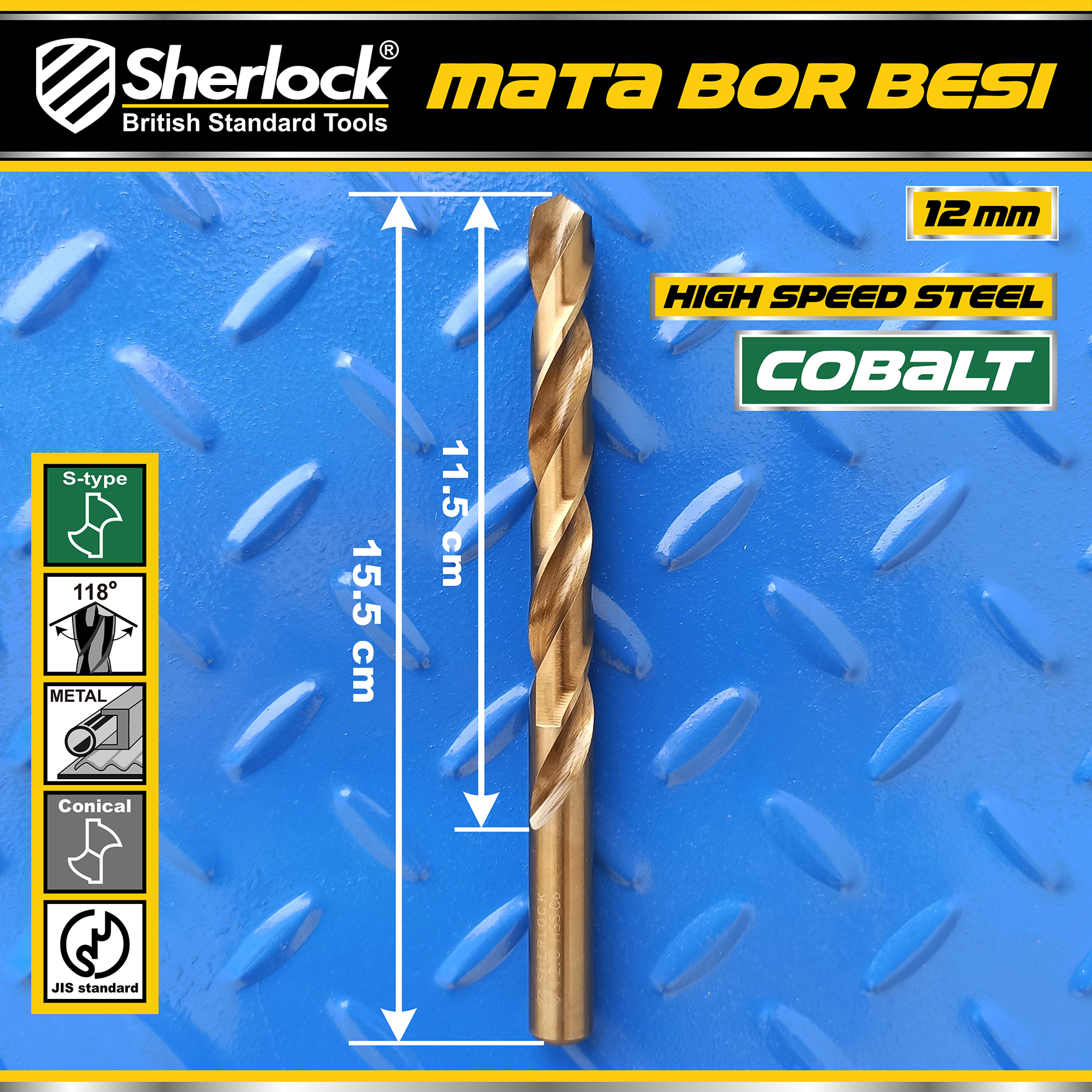 Benston Mata Bor JIS 12mm (KTK:5pcs)