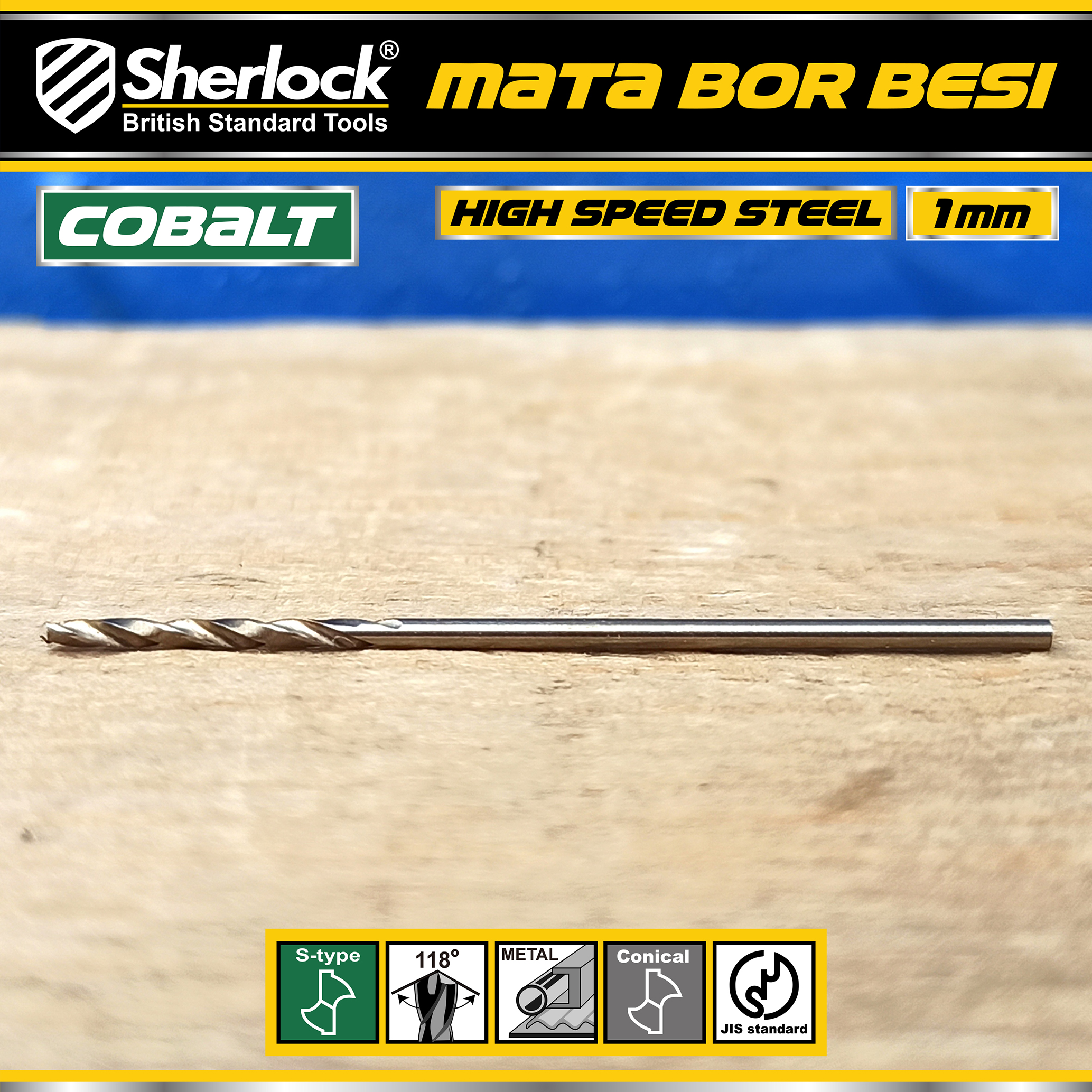 Benston Mata Bor JIS 1mm (PCS)