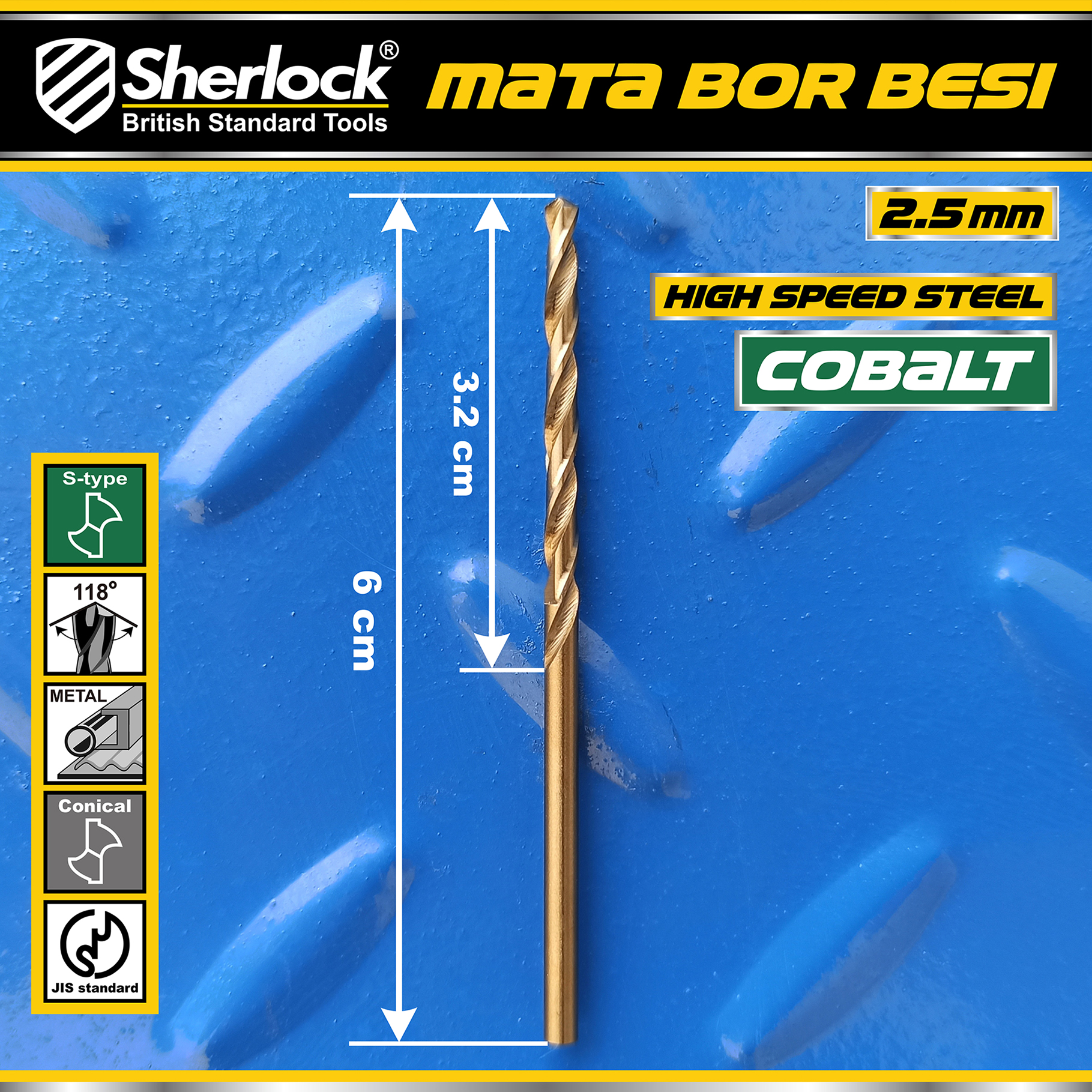 Benston Mata Bor JIS 2.5mm (PCS)