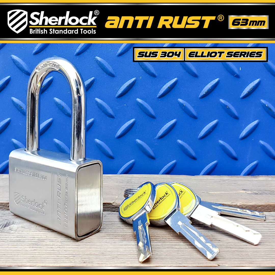 Sherlock Gembok ELLIOT STAINLESS 63mm LONG