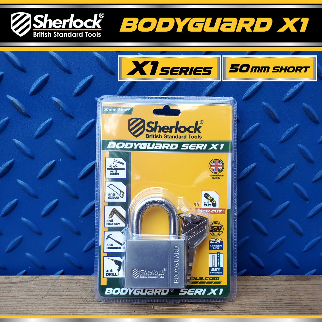 Sherlock Gembok Bodyguard X1 - 50mm (Pendek)