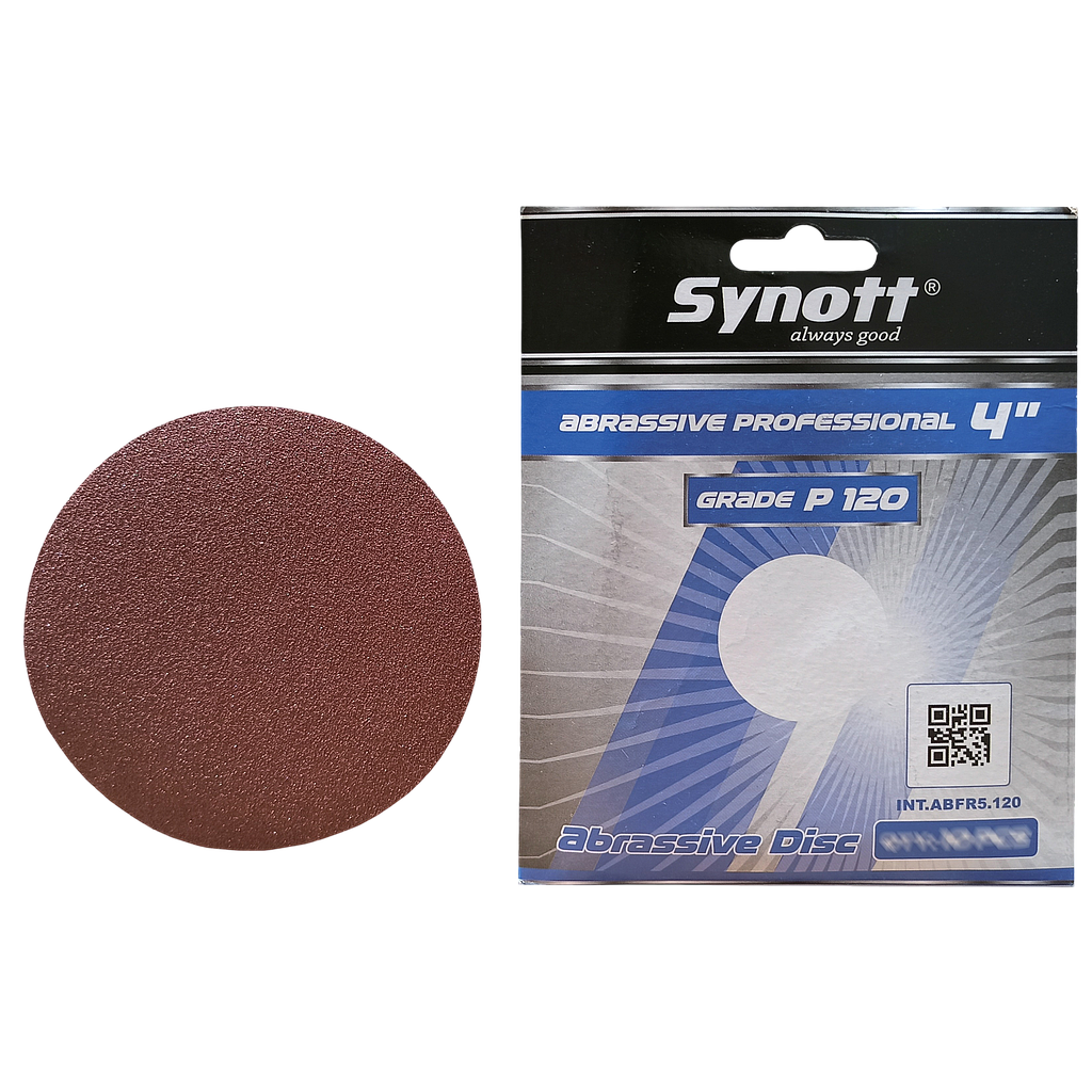 SYNOTT Amplas Bulat 4" [P 120] - PCS (min.10lbr/pack)