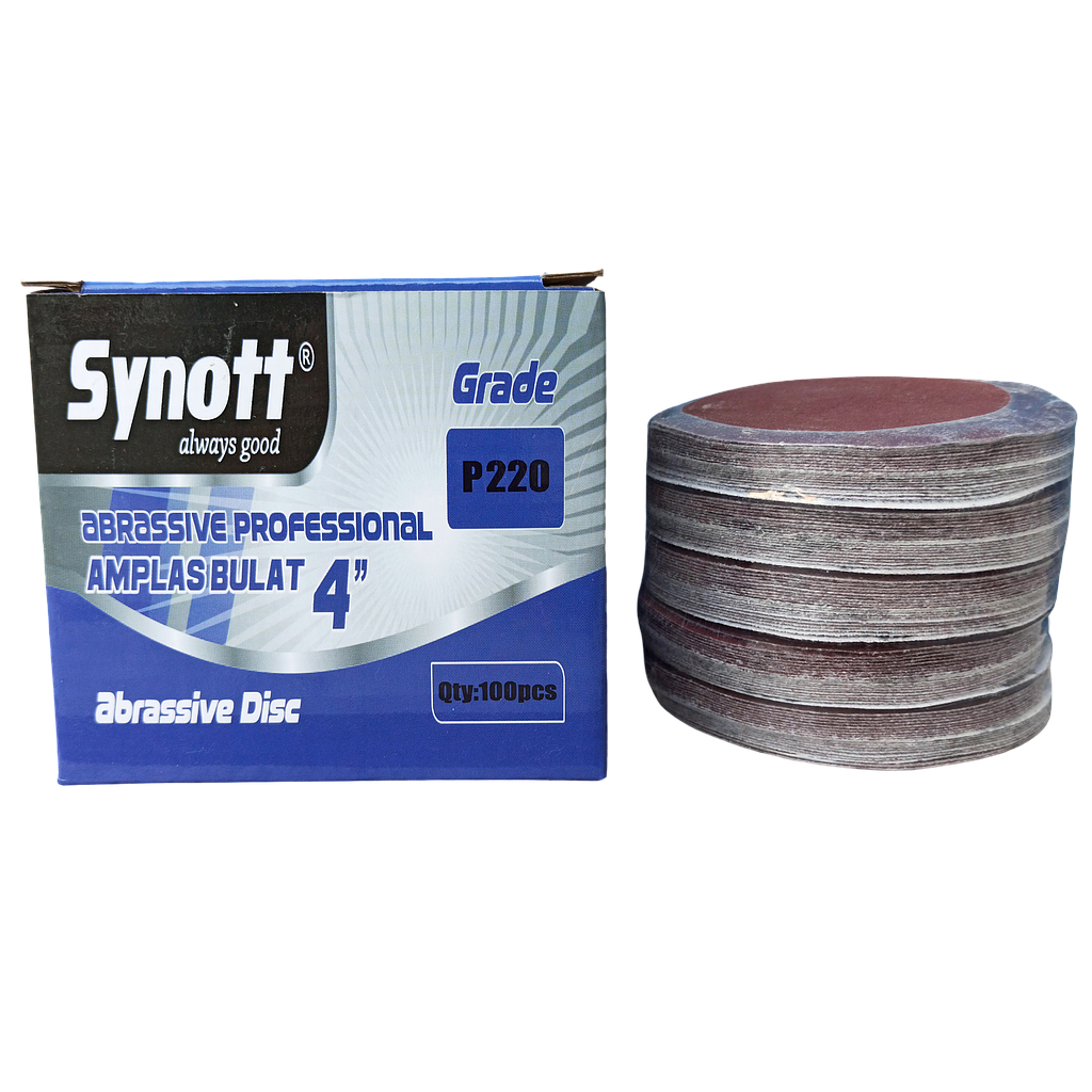 SYNOTT Amplas Bulat 4" [P 220] (100lbr/box)