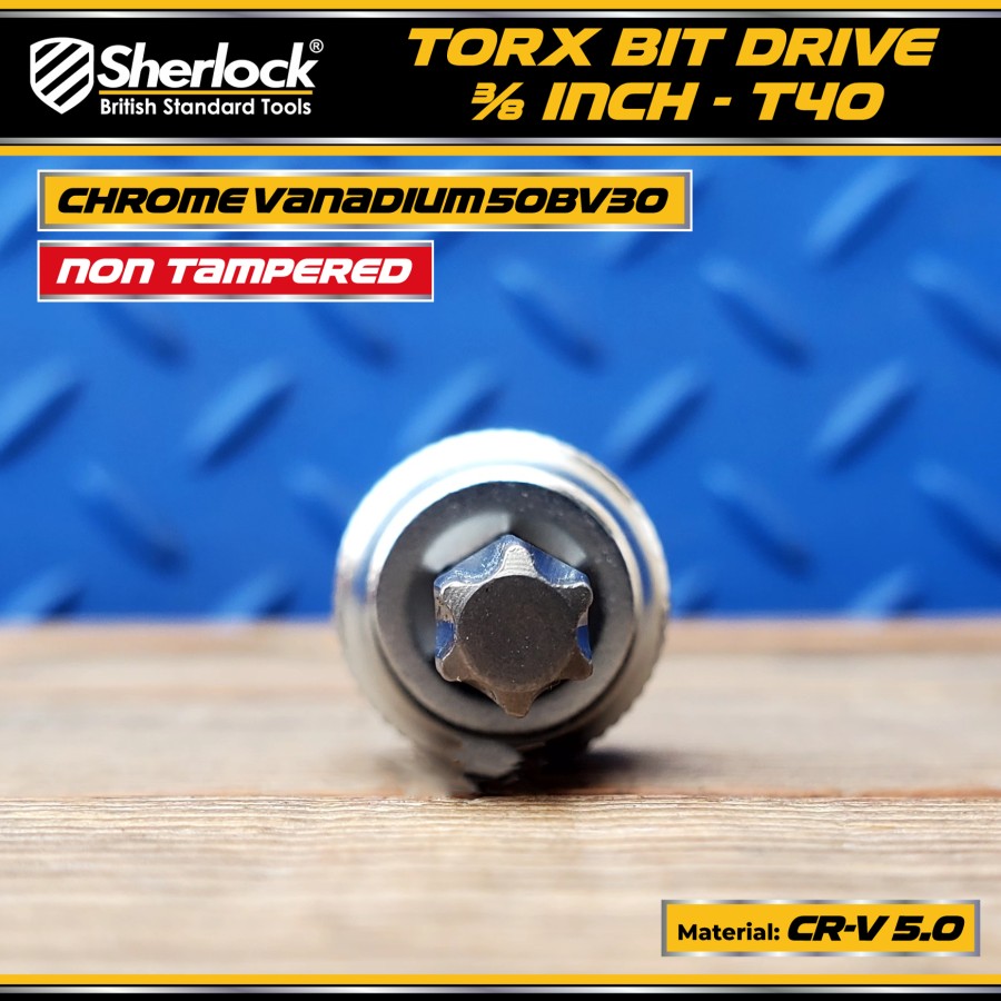 Sherlock Torx Bit Drive 3/8" - T40 (NON-TAMPERED)