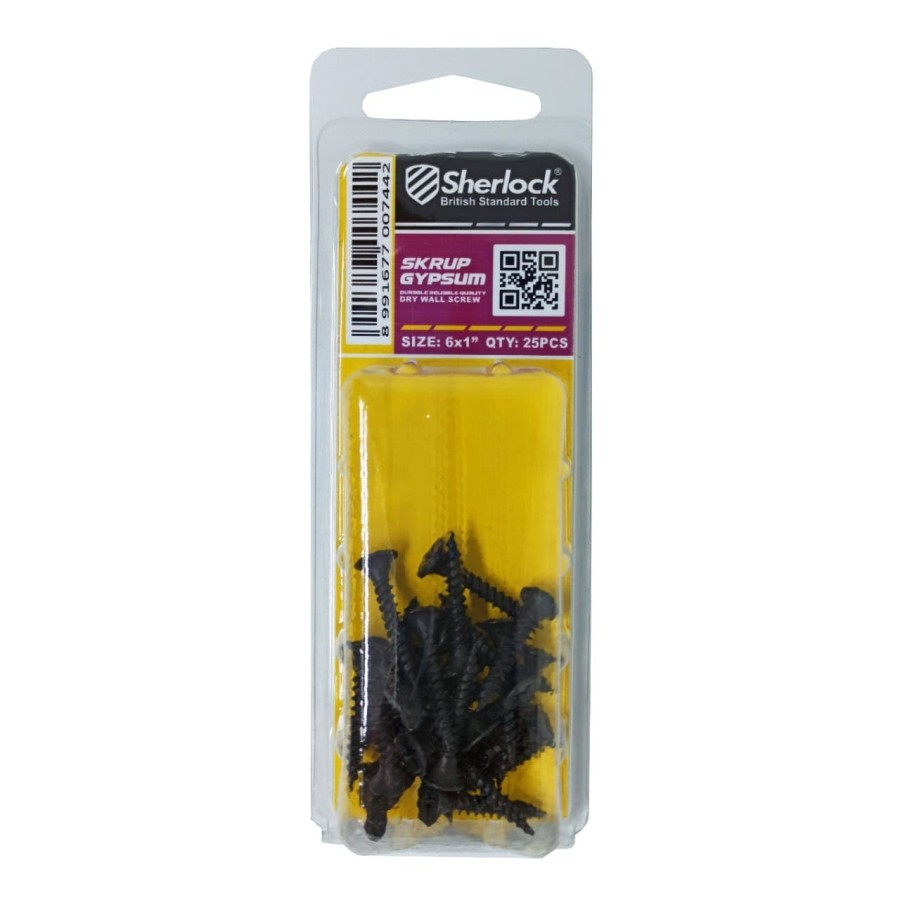 MIKA-Sherlock Skrup Gypsum 6x1" (25pcs/Pak)