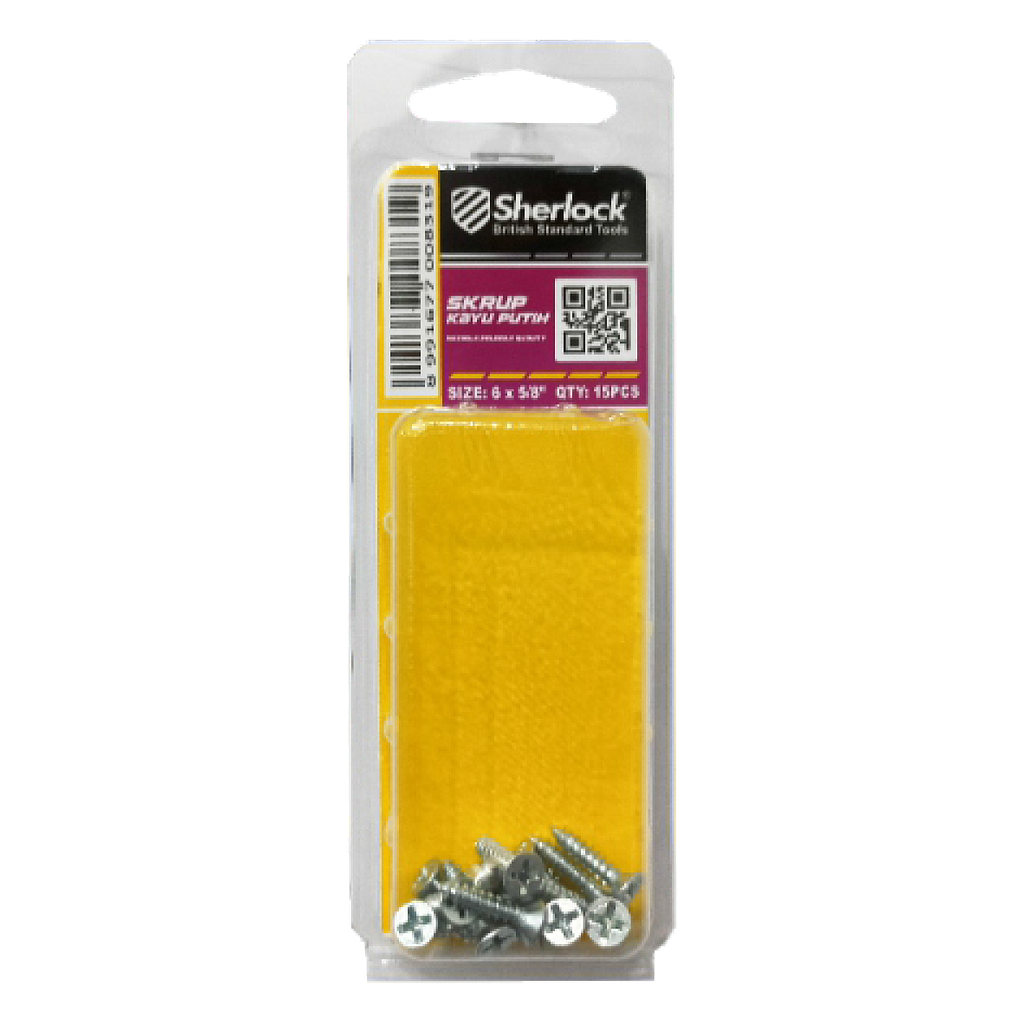 MIKA-Flexigo Skrup KAYU PUTIH (6x5/8") (15pcs/Pak)