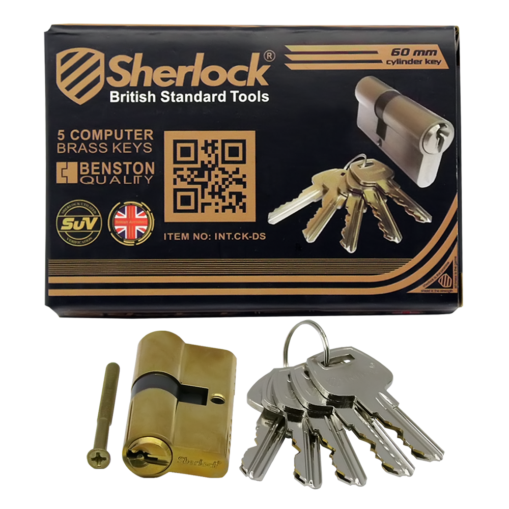 Sherlock Cylinder Kunci - BRASS (DOUBLE SAFE)