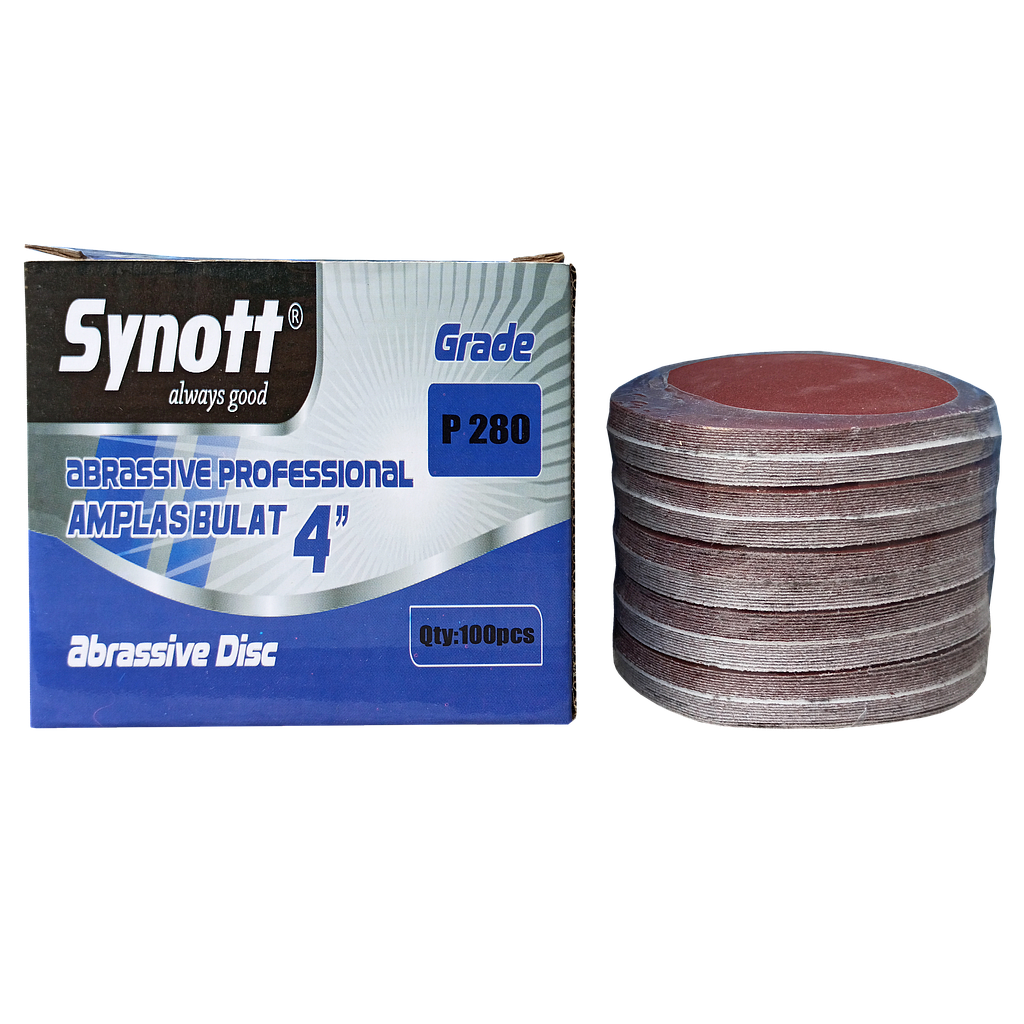 SYNOTT Amplas Bulat 4" [P 280] (100lbr/box)