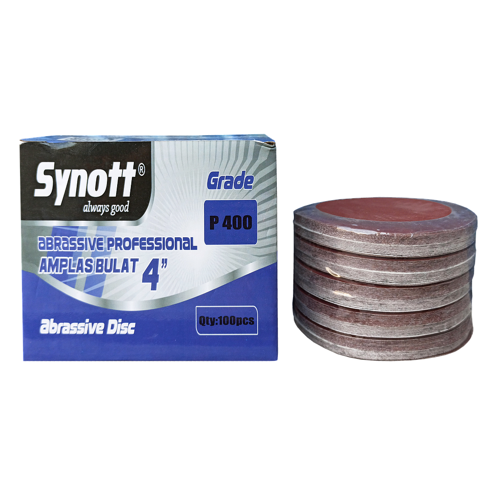SYNOTT Amplas Bulat 4" [P 400] (100lbr/box)