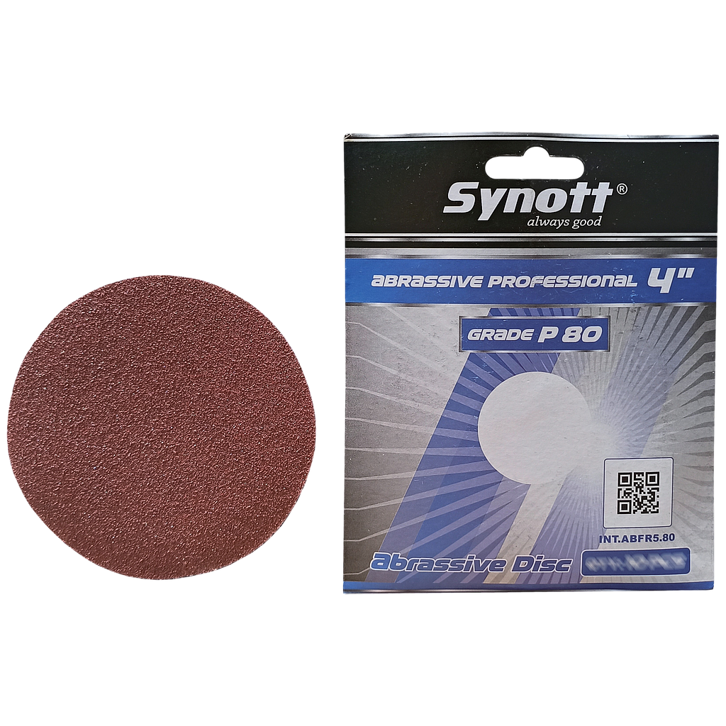 SYNOTT Amplas Bulat 4" [P 80] - PCS (min.10lbr/pack)