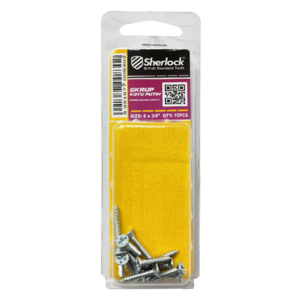 MIKA-Flexigo Skrup KAYU PUTIH (6x3/4") (15pcs/Pak)