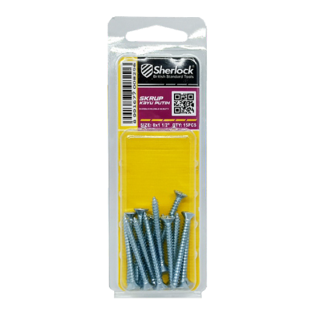MIKA-Flexigo Skrup KAYU PUTIH (8x1 1/2") (15pcs/Pak)