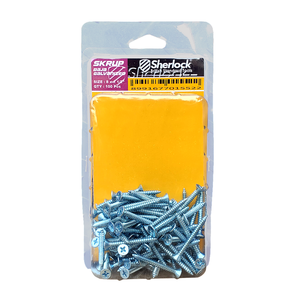 MIKA-Flexigo Skrup KAYU PUTIH S6 (8x1 1/2") (100pcs/Pak)