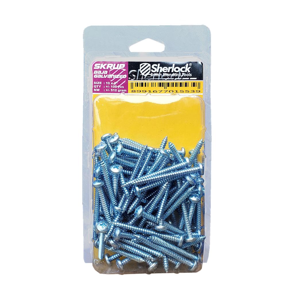 MIKA-Flexigo Skrup KAYU PUTIH S8 (10x2") (100pcs/Pak)