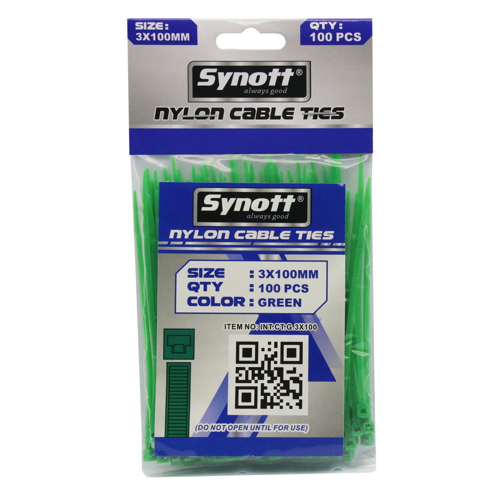 SYNOTT Kabel Tis 3x100mm HIJAU (100pcs/pak)