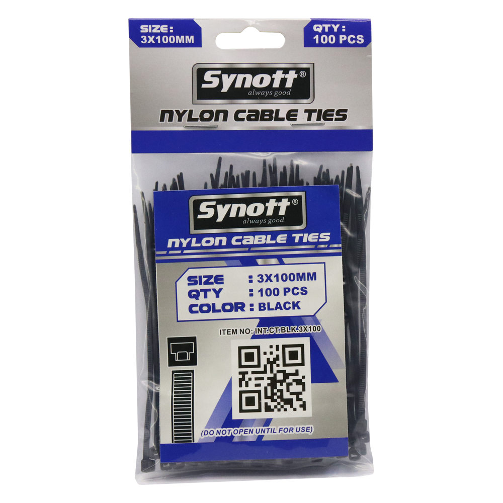 SYNOTT Kabel Tis 3x100mm HITAM (100pcs/pak)