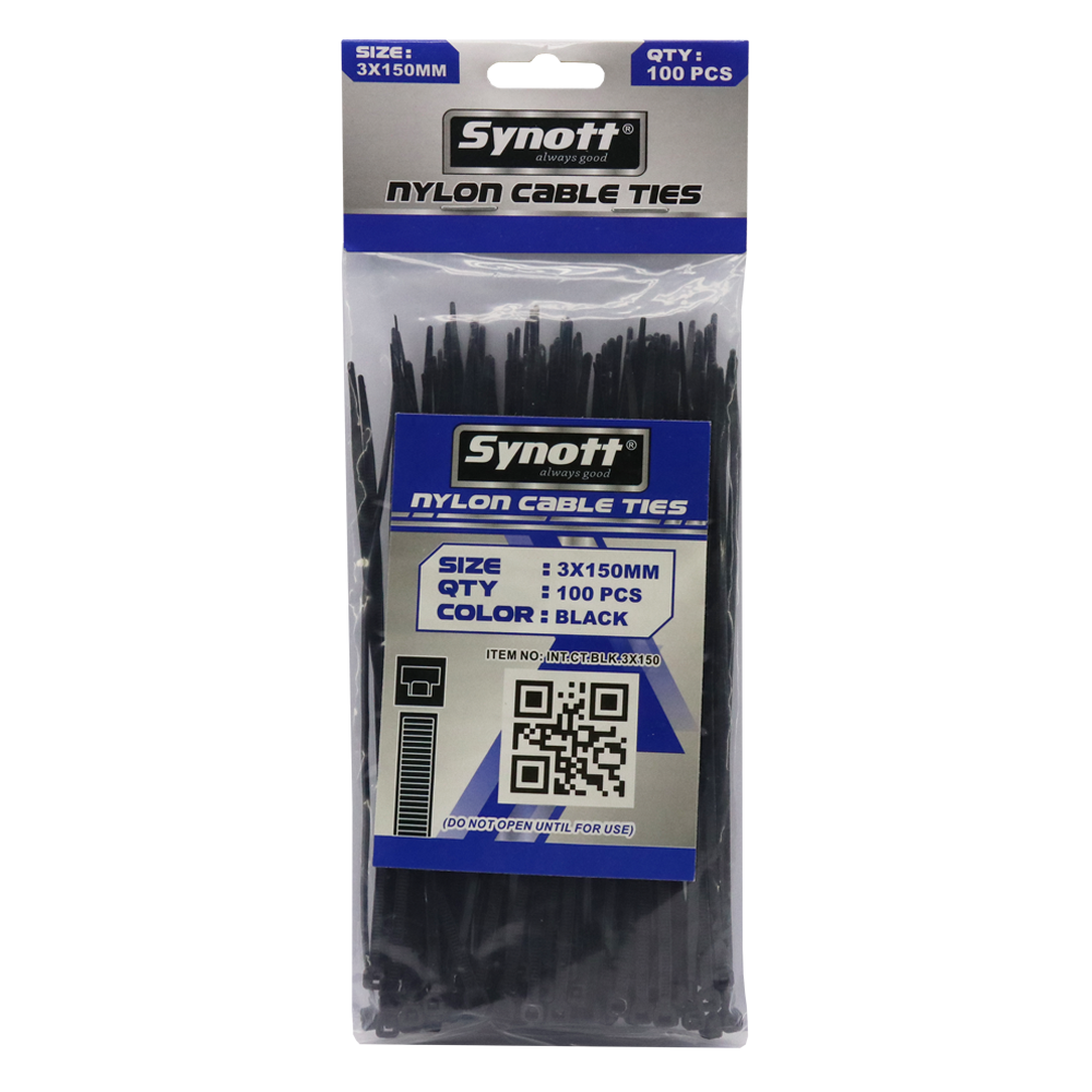 SYNOTT Kabel Tis 3x150mm HITAM (100pcs/pak)