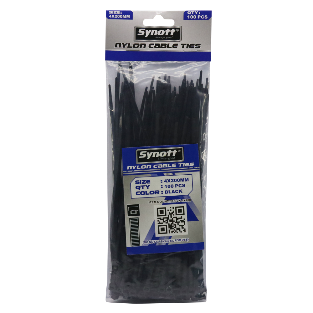 SYNOTT Kabel Tis 4x200mm HITAM (100pcs/pak)