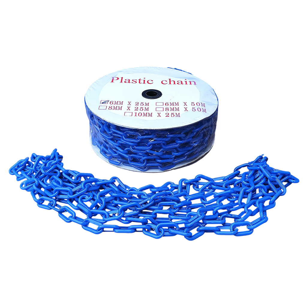 Rantai Plastik 6 mm x 25 Meter - Biru