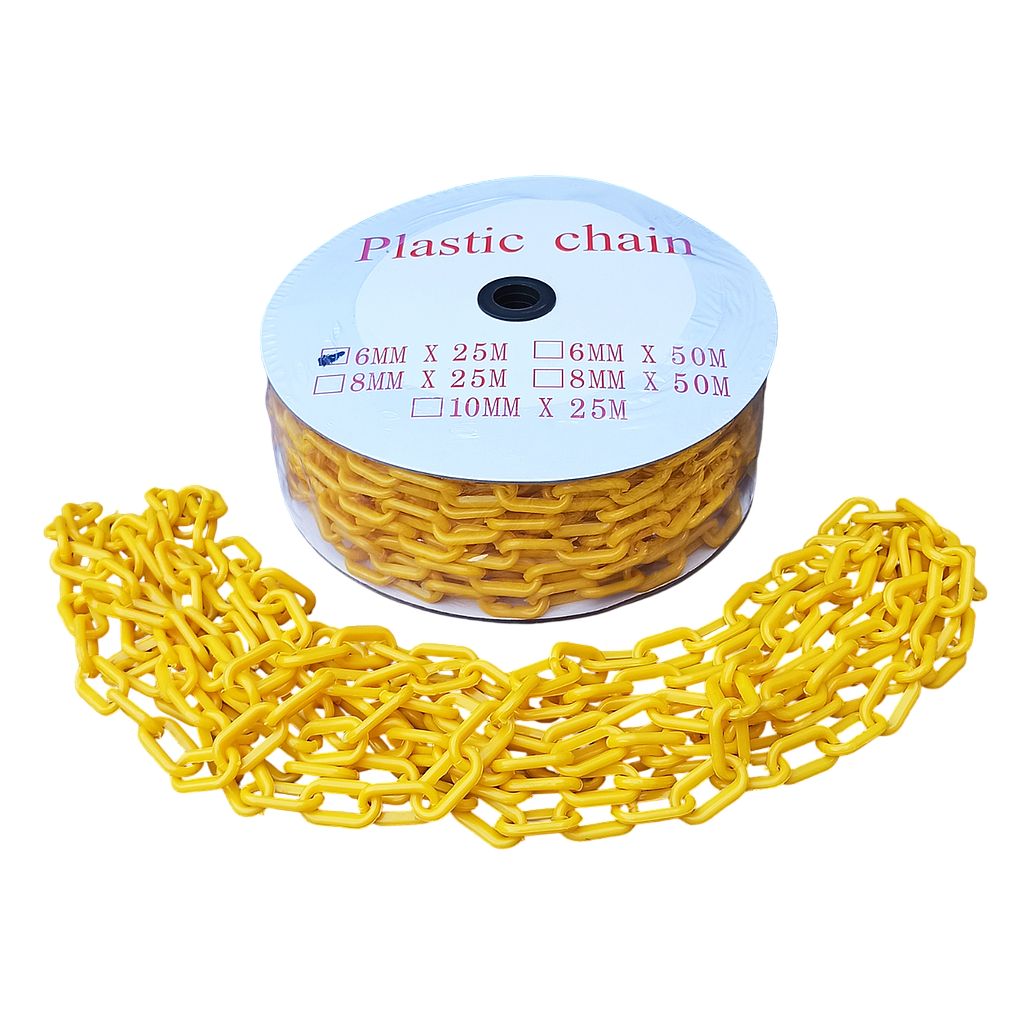 Rantai Plastik 6 mm x 25 Meter - Kuning