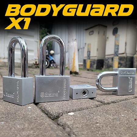 Bodyguard X1 Gembok Bodyguard X1 dengan tangkai Anti Cut® dan Cover Cylinder Anti Congkel
